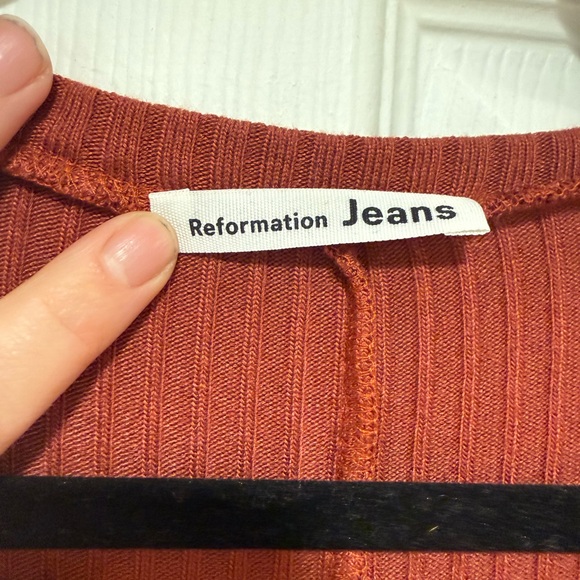 Reformation Rust Long Sleeve Dress - Picture 5 of 8